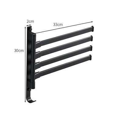 Modern Black Metal Towel Holder Rack