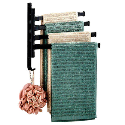 Modern Black Metal Towel Holder Rack - Fesara