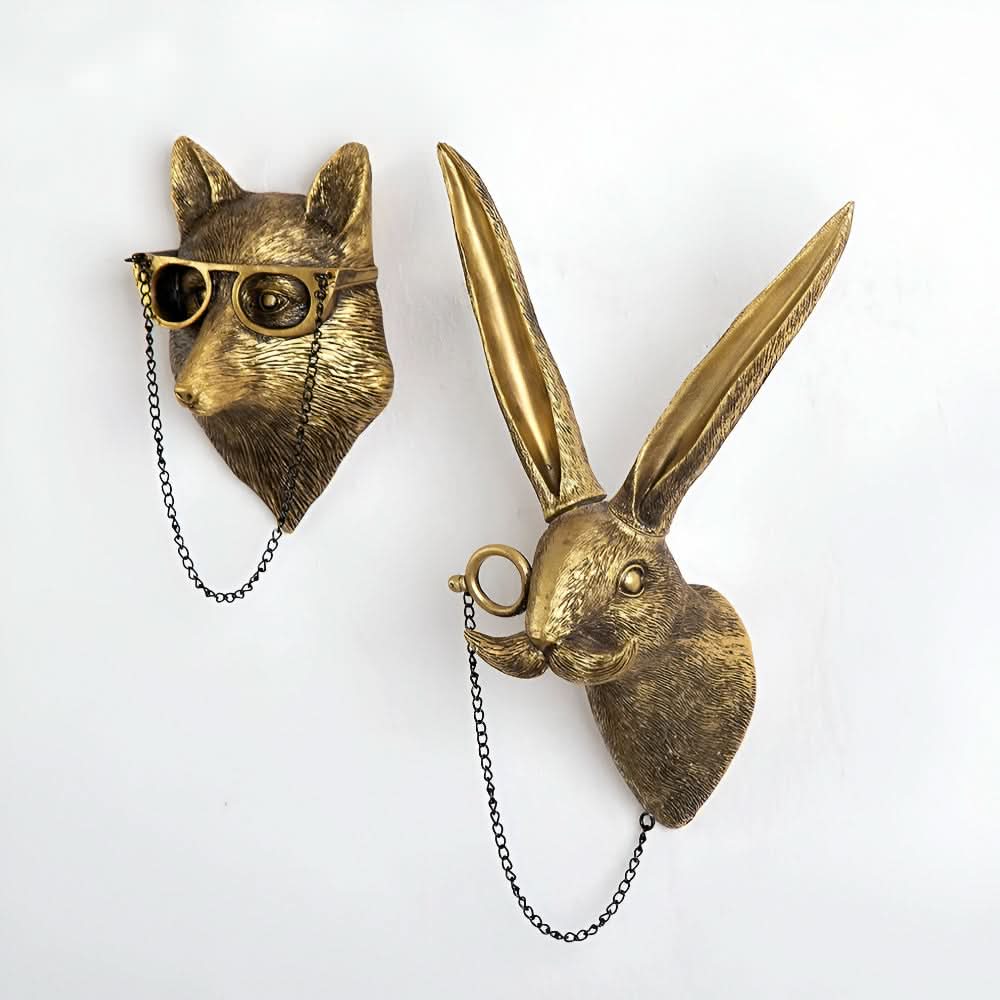 Unique Resin Wildlife Wall Hooks Decor