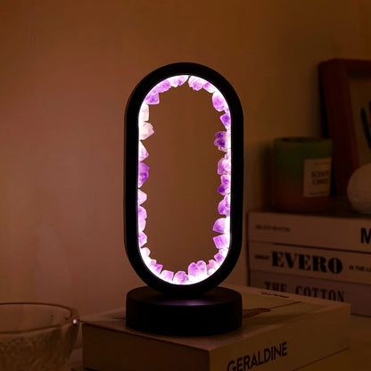Purple Glass Table Lamp
