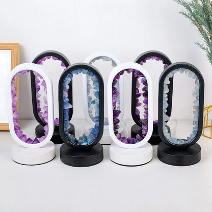 Purple Glass Table Lamp