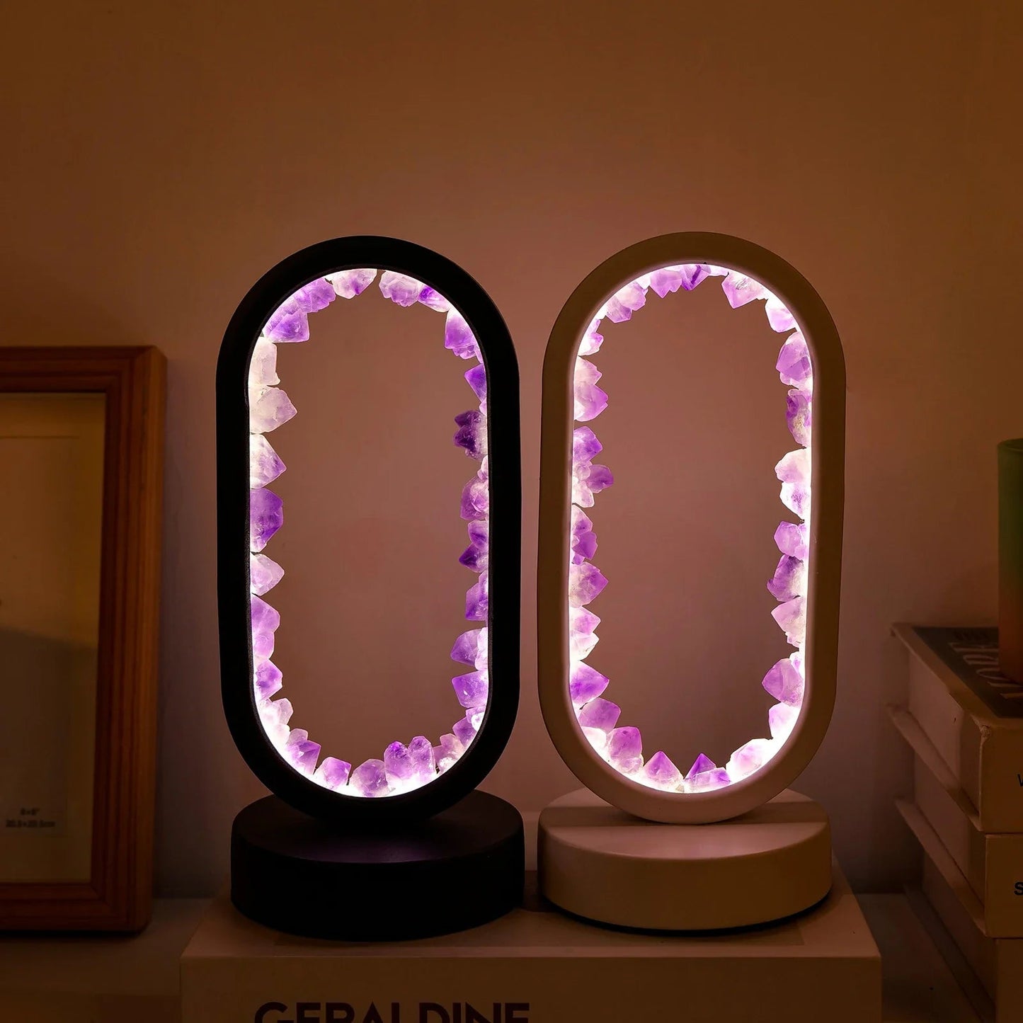 Purple Glass Table Lamp