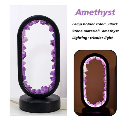 Purple Glass Table Lamp