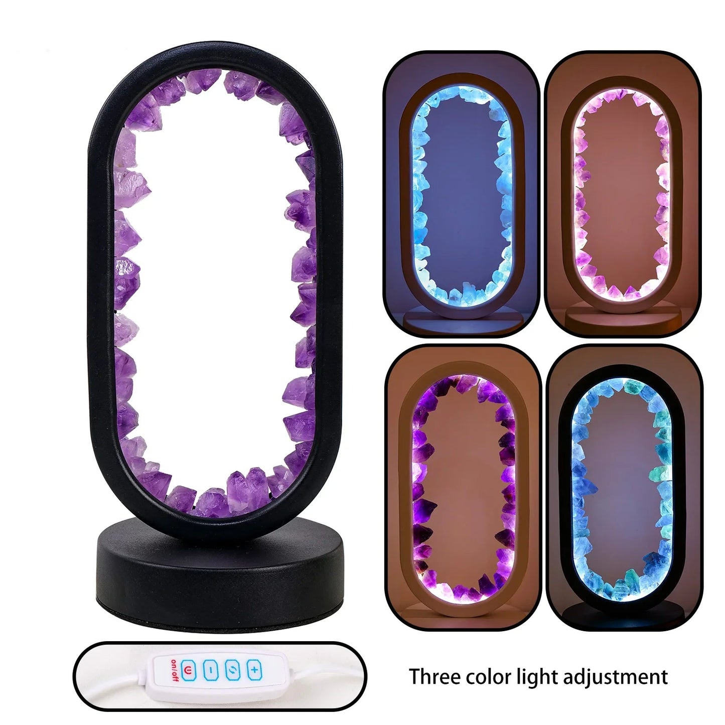 Purple Glass Table Lamp