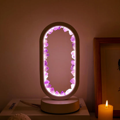 Purple Glass Table Lamp