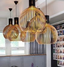 Natural Wood Hanging Lamp