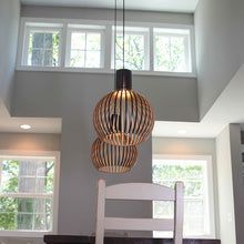 Natural Wood Hanging Lamp