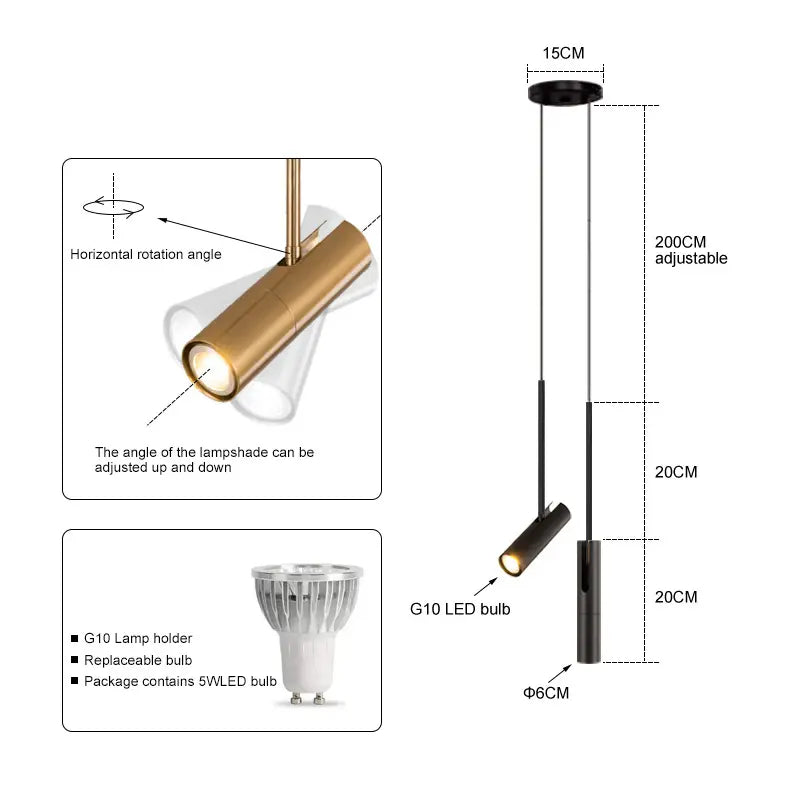 Stylish LED Hanging Bedroom Light