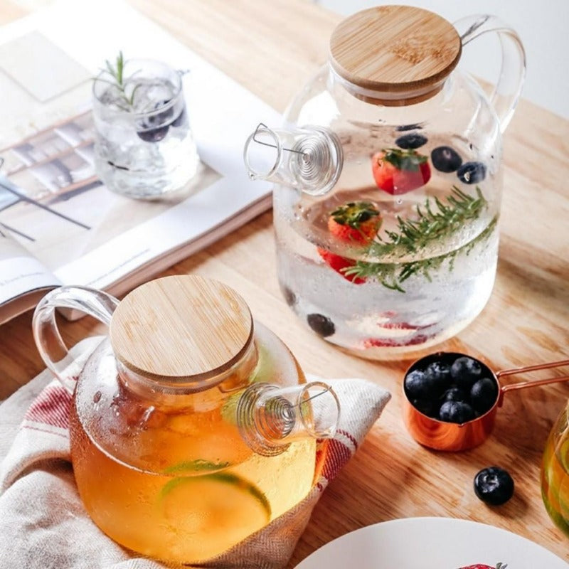 Modern Clear Glass Teapot Set
