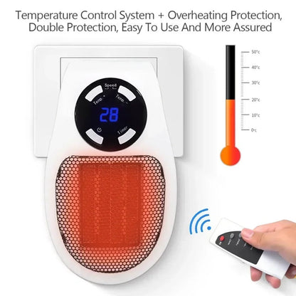 Compact Electric Space Heater with Digital Display