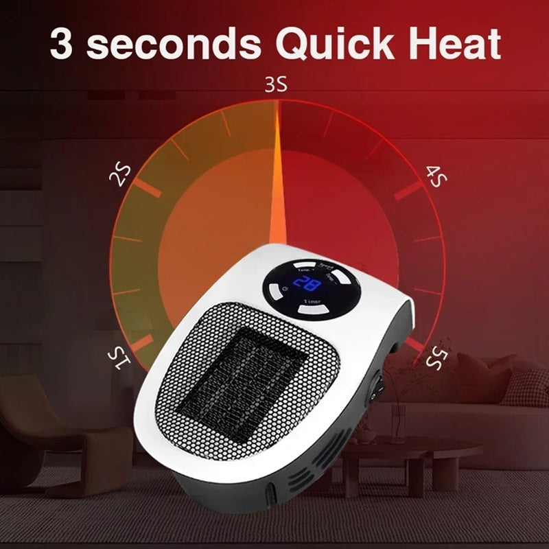 Compact Electric Space Heater with Digital Display