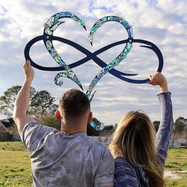 Romantic Metal Heart Wall Art Sculpture
