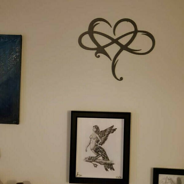 Romantic Metal Heart Wall Art Sculpture