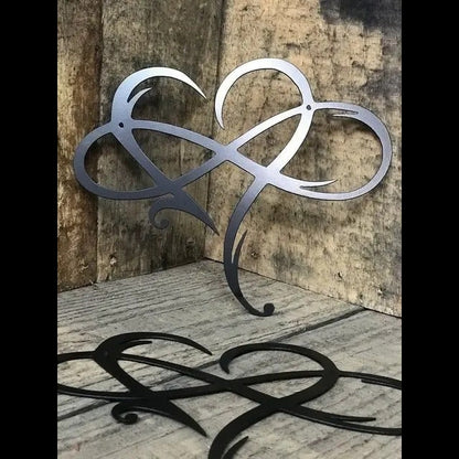 Romantic Metal Heart Wall Art Sculpture - Fesara