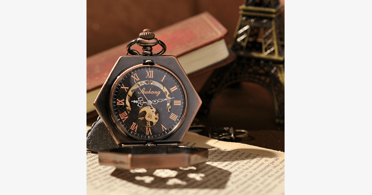 Classic Mechanical Pocket Watch - Timeless Elegant Style