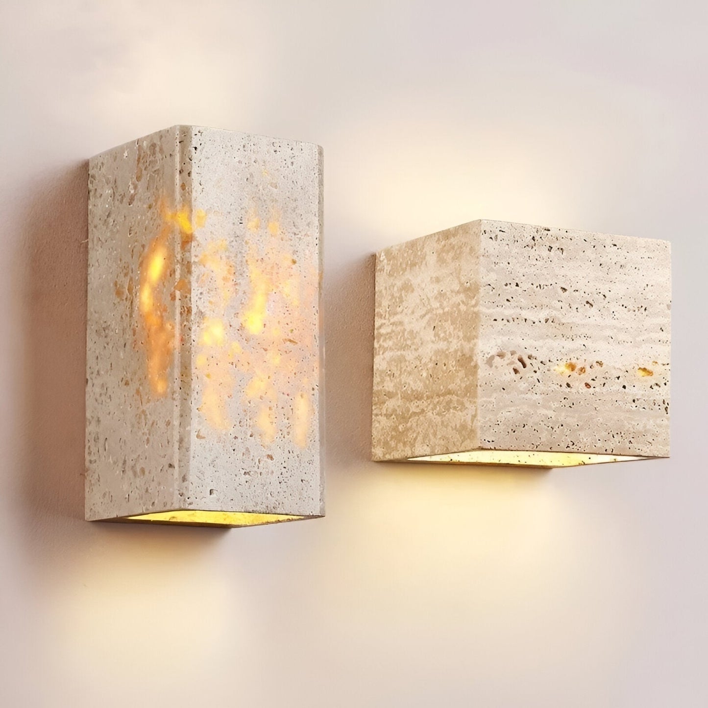 Simple Stone Outdoor LED Wall Sconce Light