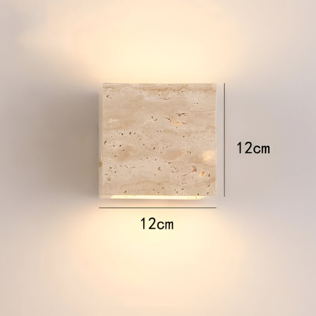 Simple Stone Outdoor LED Wall Sconce Light