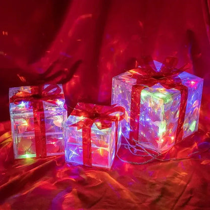 Bright Christmas Gift Boxes Set of 3
