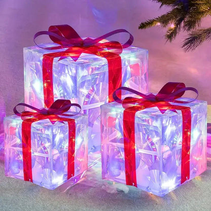 Bright Christmas Gift Boxes Set of 3