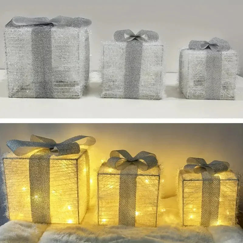 Bright Christmas Gift Boxes Set of 3