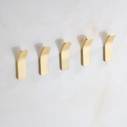 Elegant Brass Wall Hooks for Entryway and Closet - Fesara