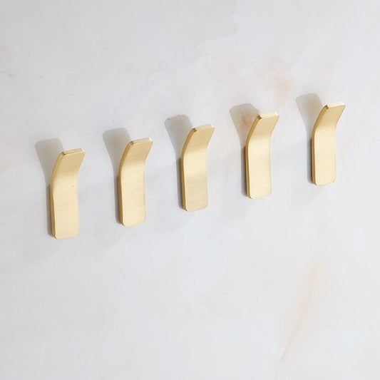 Elegant Brass Wall Hooks for Entryway and Closet - Fesara