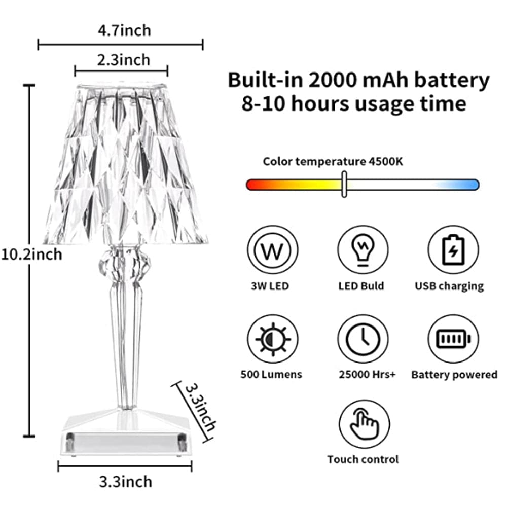 Luxury Crystal LED Desk Lamp