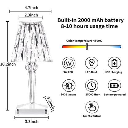 Luxury Crystal LED Desk Lamp