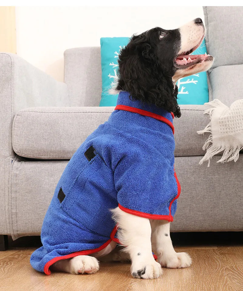 Dog Towel Robe for Dogs – Fast-Drying Adjustable Dog Dressing Gown, Comfortable and Stylish Bathrobe for All Sizes-2