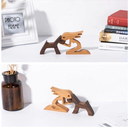 Handcrafted Wooden Hugo Figurine Decor