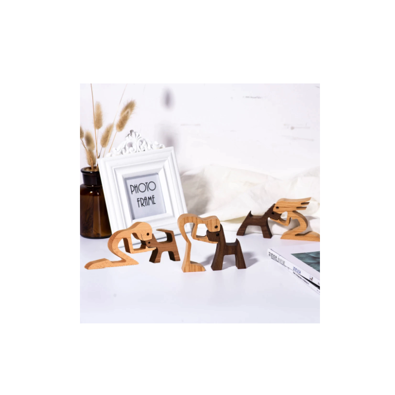 Handcrafted Wooden Hugo Figurine Decor