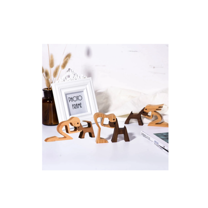 Handcrafted Wooden Hugo Figurine Decor