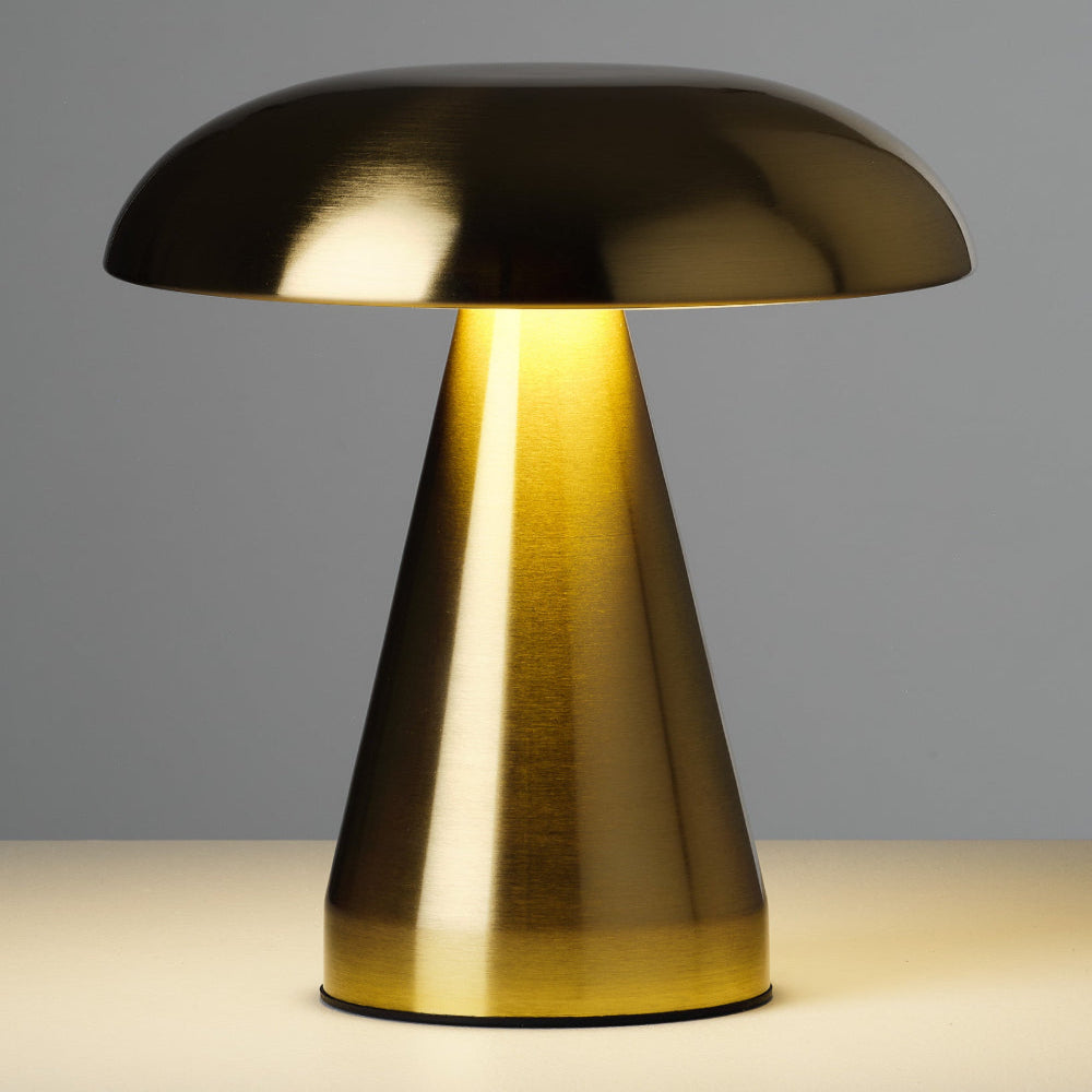 Contemporary Portable Battery Mushroom Table Lamp