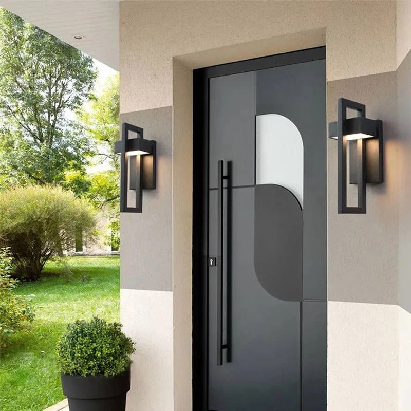 Outdoor Stainless Steel Black Wall Light