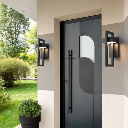 Outdoor Stainless Steel Black Wall Light
