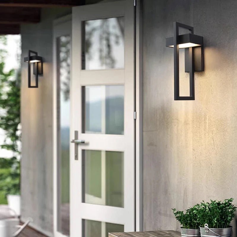 Outdoor Stainless Steel Black Wall Light
