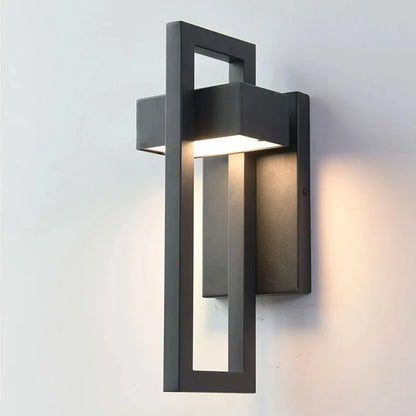 Outdoor Stainless Steel Black Wall Light