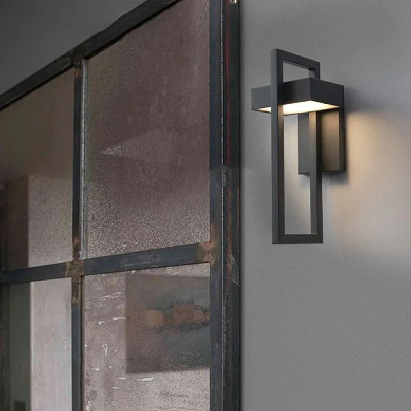 Outdoor Stainless Steel Black Wall Light