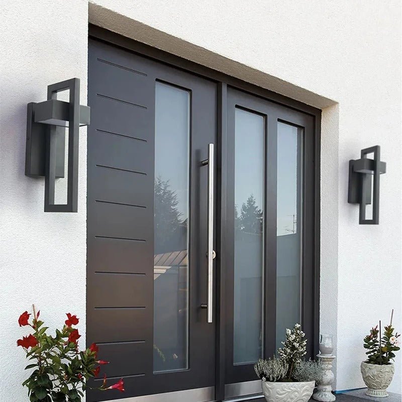 Outdoor Stainless Steel Black Wall Light