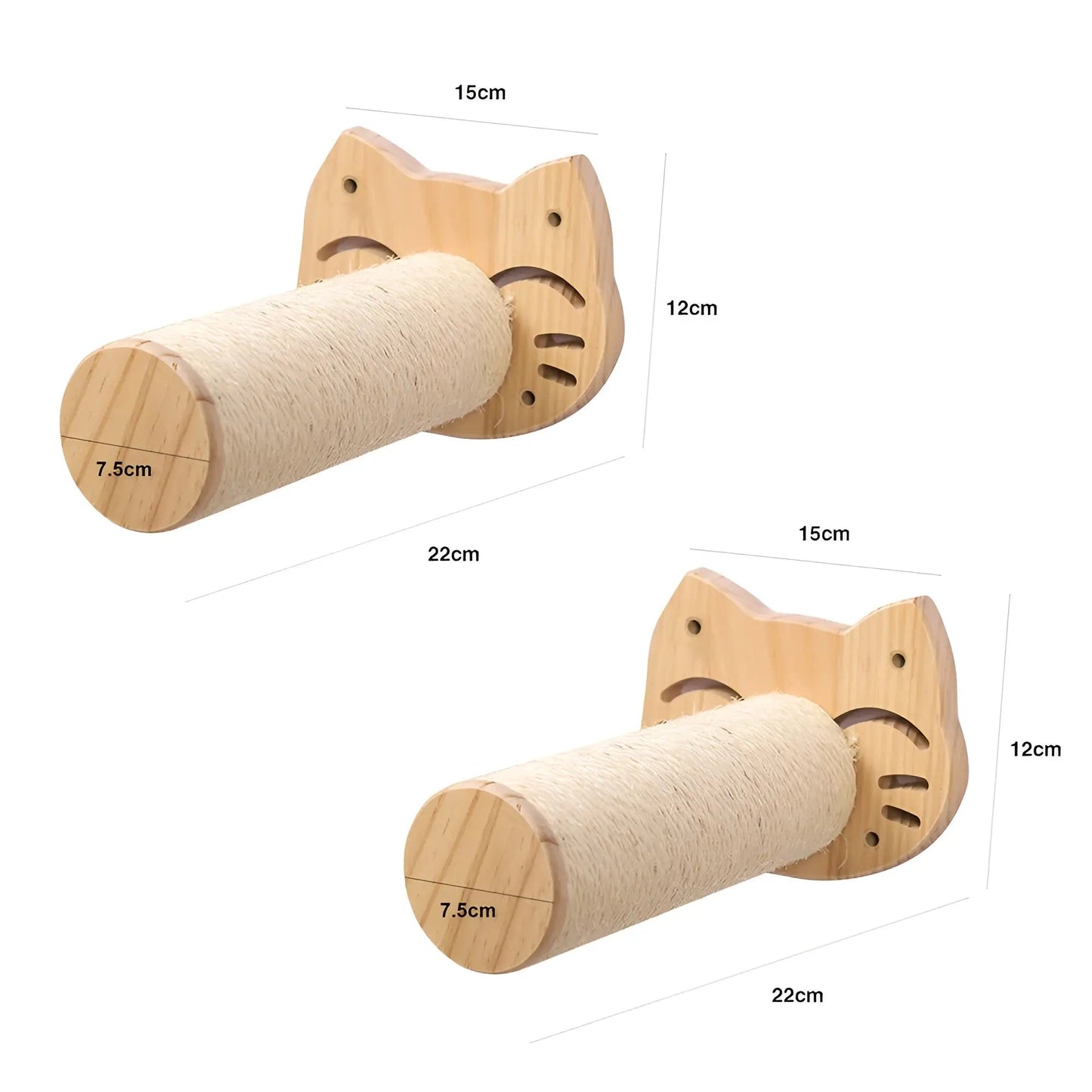 Cat Climbing Wall Shelf with Scratch Post