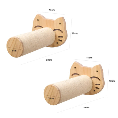 Cat Climbing Wall Shelf with Scratch Post