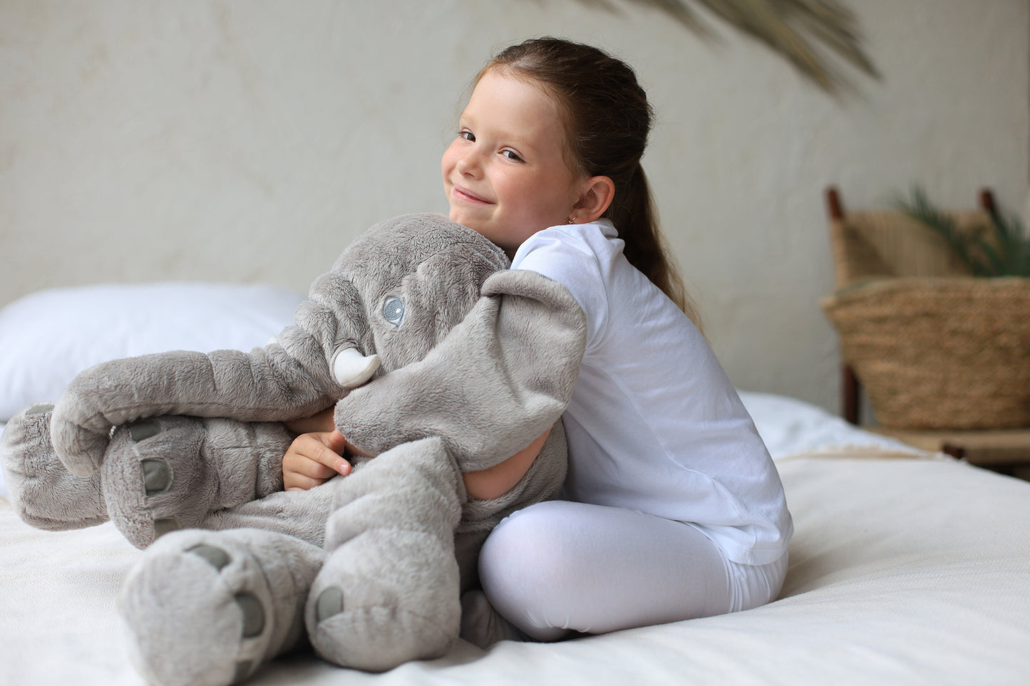 Soft Cute Elephant Throw Pillow for Baby & Kids