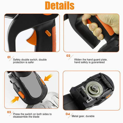 Compact 4-in-1 Long Reach Hedge Cutter for Garden Shrubs