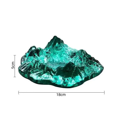 Frosty Mountain Glass Ashtray Decor - Fesara