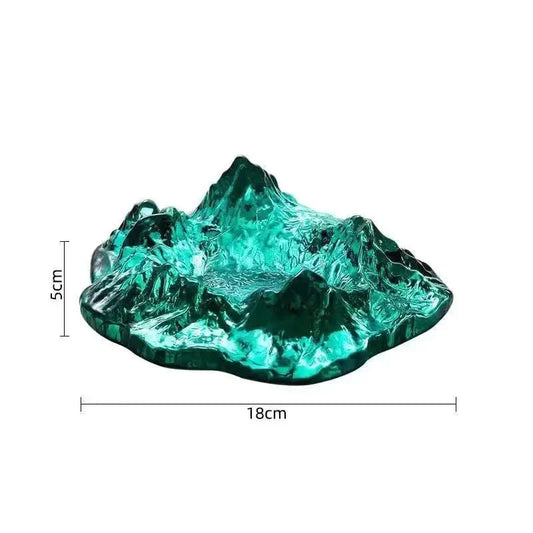 Frosty Mountain Glass Ashtray Decor - Fesara
