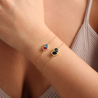 Eternal Love Birthstone Heart Necklace Set