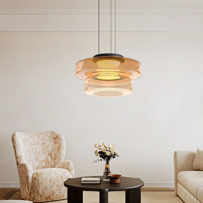 Stylish Glass Pendant Light in Retro Design