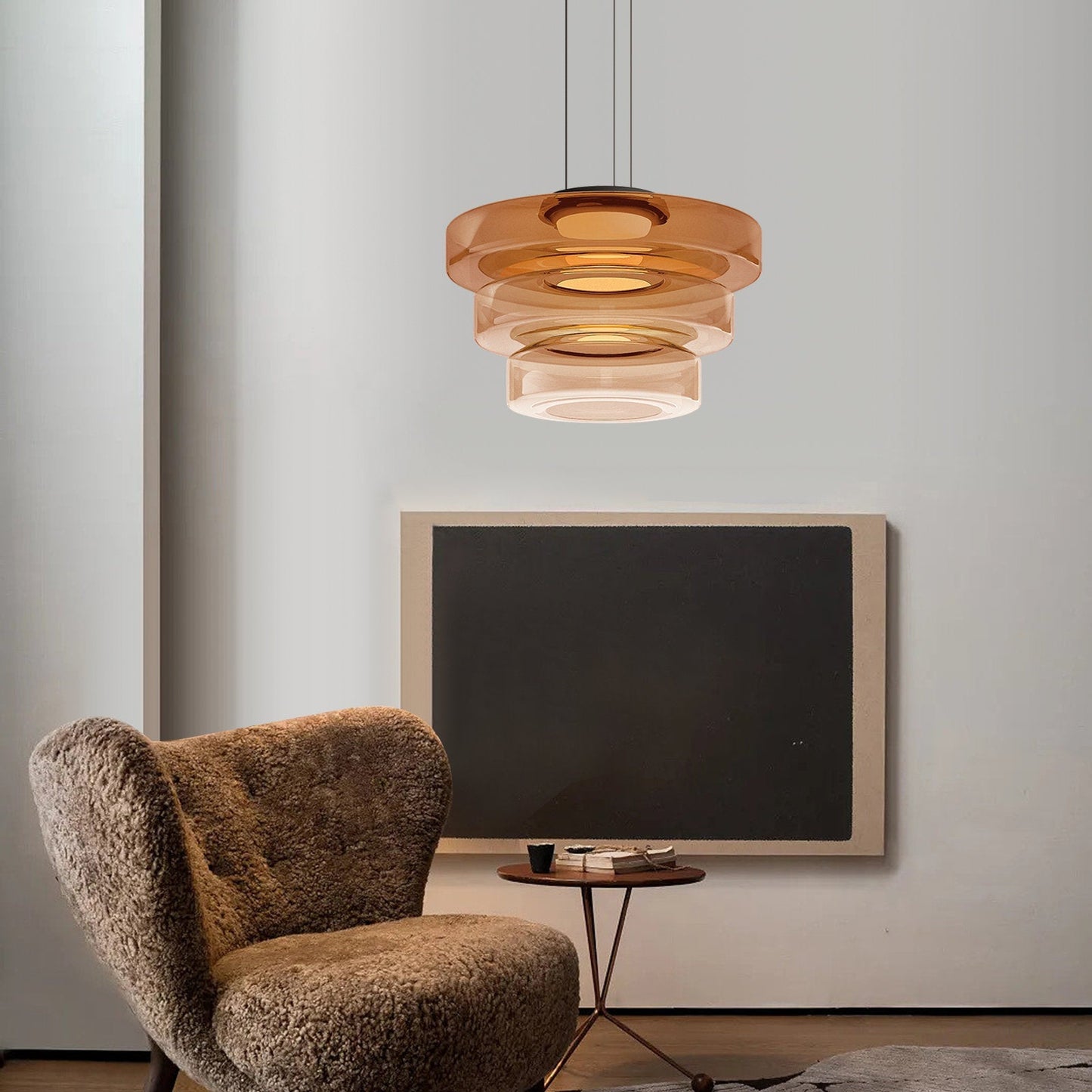 Stylish Glass Pendant Light in Retro Design - Fesara