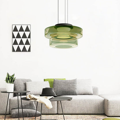 Stylish Glass Pendant Light in Retro Design