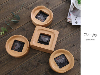 Simple Wooden Digital Alarm Clock for Bedside Table
